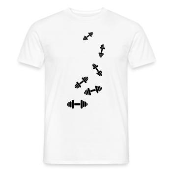 Hantel gewichte icon - Männer T-Shirt - Weiß - Vorne - AI Model Male 178 dark (178cm)