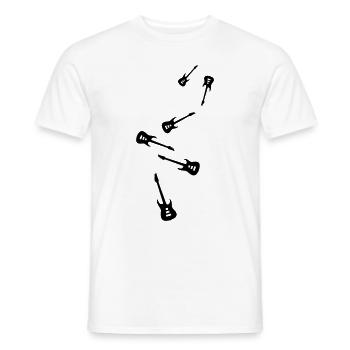 Instrument de guitare - T-shirt homme - blanc - Devant - AI Model Male 178 dark (178cm)
