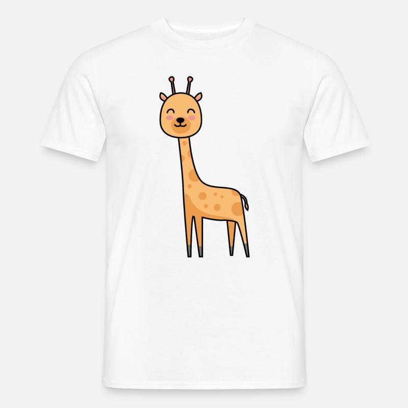 Giraffe Comic Tier - Männer T-Shirt - Weiß