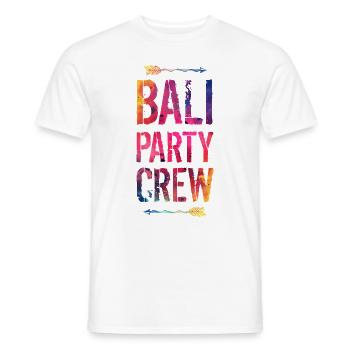 Bali Party Crew Saying - Men's T-Shirt - white - Front - AI Model Male 178 dark (178cm)