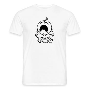 Das Baby weint. - Männer T-Shirt - Weiß - Vorne - AI Model Male 178 dark (178cm)