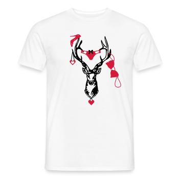 Wiesn Hirsch / / Junggesellenabschied - Männer T-Shirt - Weiß - Vorne - AI Model Male 178 dark (178cm)