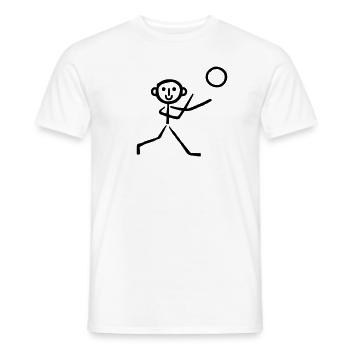 Handball stick figure - Men's T-Shirt - white - Front - AI Model Male 178 dark (178cm)