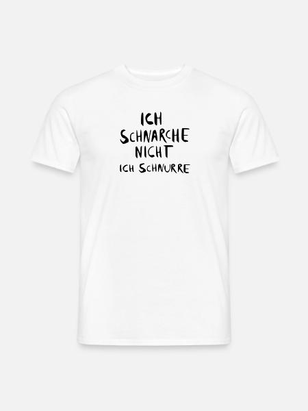 ich schnarche nicht - ich - Männer T-Shirt - Weiß