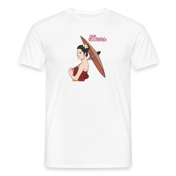 Laos Laote Laotian filles robe Lao I cadeau - T-shirt homme - blanc - Devant - AI Model Male 178 dark (178cm)