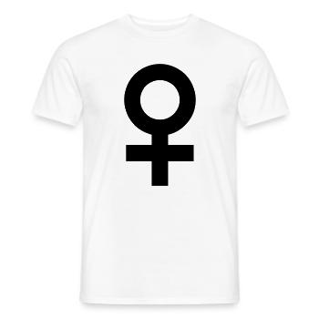 Symbol: femininity - woman (colors can be customized!) - Men's T-Shirt - white - Front - AI Model Male 178 dark (178cm)