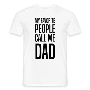 Mes gens préférés m'appellent Papa - T-shirt homme - blanc - Devant - AI Model Male 178 dark (178cm)