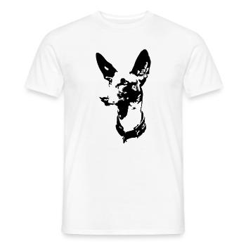Podenco Kopf - Männer T-Shirt - Weiß - Vorne - AI Model Male 178 dark (178cm)