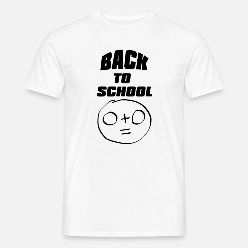 Back To School | Funny Math Face Student  - Men’s T-shirt - white