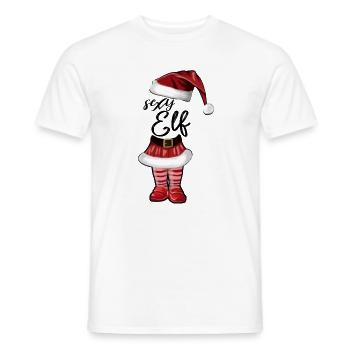 Sexy Elf – Funny Christmas Design - Men's T-Shirt - white - Front - AI Model Male 178 dark (178cm)