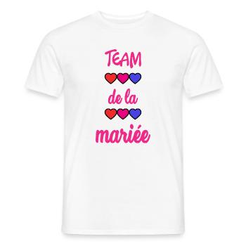 EVJF. MARIEE. TEAM. TEAM MARIEE. FUTURE MARIEE - T-shirt homme - blanc - Devant - AI Model Male 178 dark (178cm)