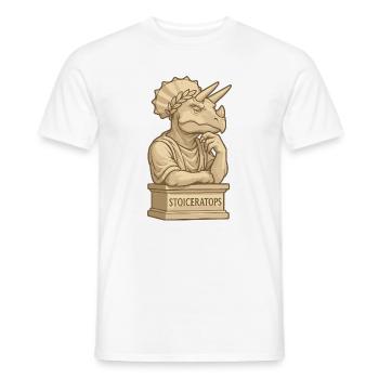 Stoiceratops - Men's T-Shirt - white - Front - AI Model Male 178 dark (178cm)