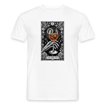 The Aperitivo (Spritz) – Mystische Tarotkarte - Männer T-Shirt - Weiß - Vorne - AI Model Male 178 dark (178cm)