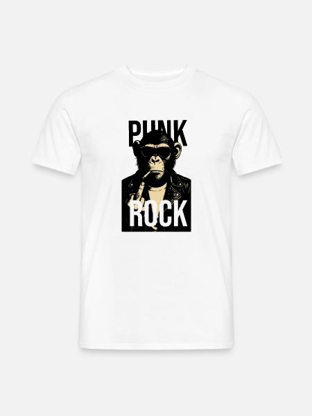 Felschimpansen-Rebellenporträt - Männer T-Shirt - Weiß