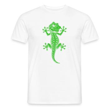 Gecko - Männer T-Shirt - Weiß - Vorne - AI Model Male 178 dark (178cm)
