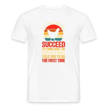 Farmer Rooster Flock Poultry Chicken Mom Mother - Men's T-Shirt - white - Front - AI Model Male 178 dark (178cm)