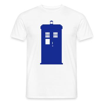Police Box - T-shirt homme - blanc - Devant - AI Model Male 178 dark (178cm)