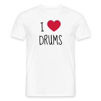 Batterie Batteur Musique Musicien Concert - T-shirt homme - blanc - Devant - AI Model Male 178 dark (178cm)