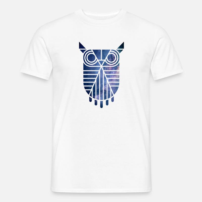 Eule - Männer T-Shirt - Weiß