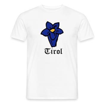 Tirol Enzian - Männer T-Shirt - Weiß - Vorne - AI Model Male 178 dark (178cm)