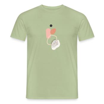 Abstrait - T-shirt homme - vert sauge - Devant - AI Model Male 178 light (178cm)