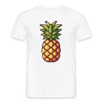 Ananas Pixel Gamer - Männer T-Shirt - Weiß - Vorne - AI Model Male 178 dark (178cm)
