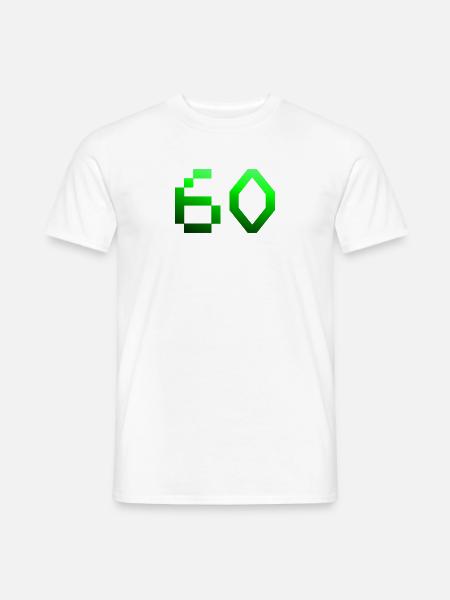 für Männer, 60 Pixelgrafik - Männer T-Shirt - Weiß