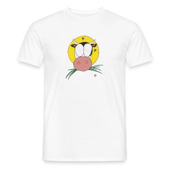 La vache vous regarde - T-shirt homme - blanc - Devant - AI Model Male 178 dark (178cm)