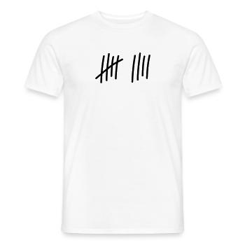 9 strokes / / 9 times / / Birthday / / gift - Men's T-Shirt - white - Front - AI Model Male 178 dark (178cm)