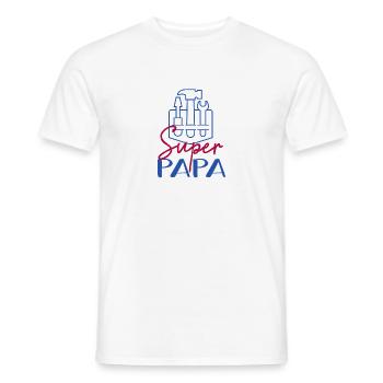 Super Papy Bricoleur - T-shirt homme - blanc - Devant - AI Model Male 178 dark (178cm)