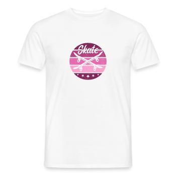 Skateboard - Männer T-Shirt - Weiß - Vorne - AI Model Male 178 dark (178cm)