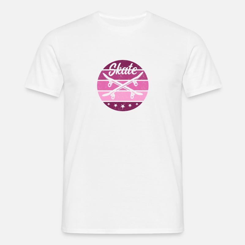 Skateboard - Männer T-Shirt - Weiß