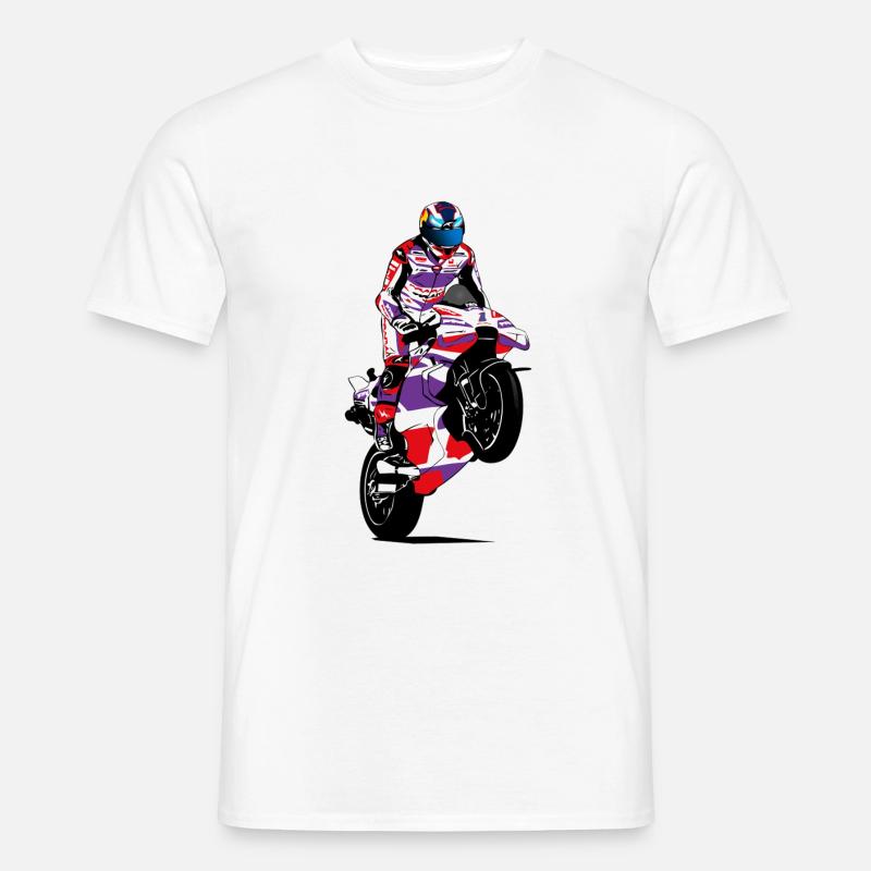 Motorradrennen - Superbike - Männer T-Shirt - Weiß