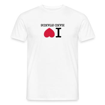 I Heart Handstand - Men's T-Shirt - white - Front - AI Model Male 178 dark (178cm)