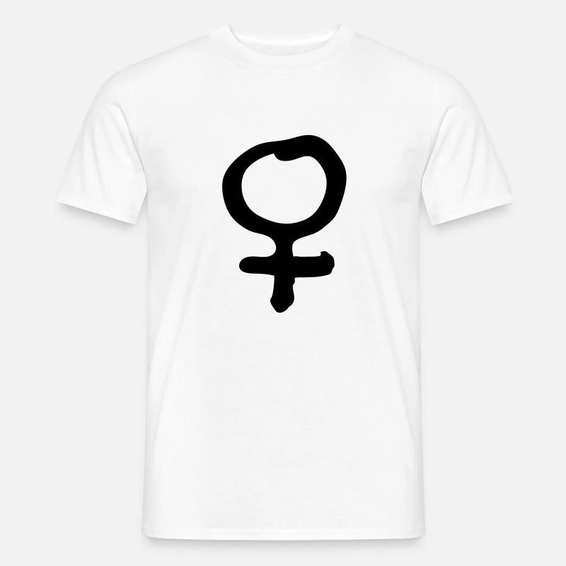 Frau - Männer T-Shirt - Weiß