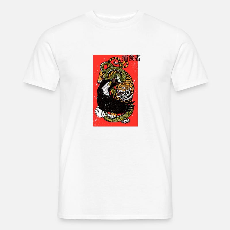 Tiger Snake Eagle - Männer T-Shirt - Weiß