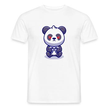 Panda Gaming T-SHIRT - Men's T-Shirt - white - Front - AI Model Male 178 dark (178cm)