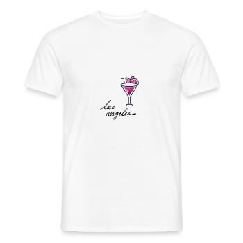 Los Angelas - T-shirt homme - blanc - Devant - AI Model Male 178 dark (178cm)