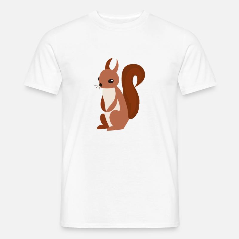 Eichhörnchen Illustration Geschenkidee - Männer T-Shirt - Weiß
