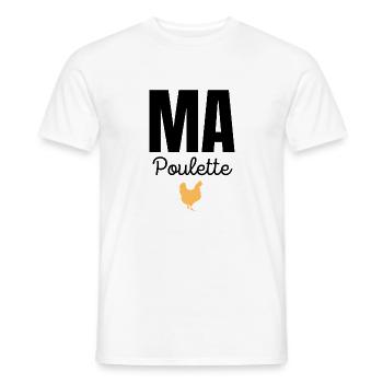 ma poulette - T-shirt homme - blanc - Devant - AI Model Male 178 dark (178cm)