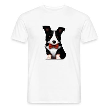 Hundehalter Border Collie Hunde Hundeliebhaber - Männer T-Shirt - Weiß - Vorne - AI Model Male 178 dark (178cm)