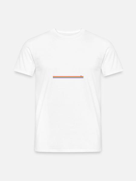 Pride line - Männer T-Shirt - Weiß