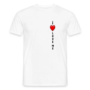 I Love Me - T Shirt - Men's T-Shirt - white - Front - AI Model Male 178 dark (178cm)