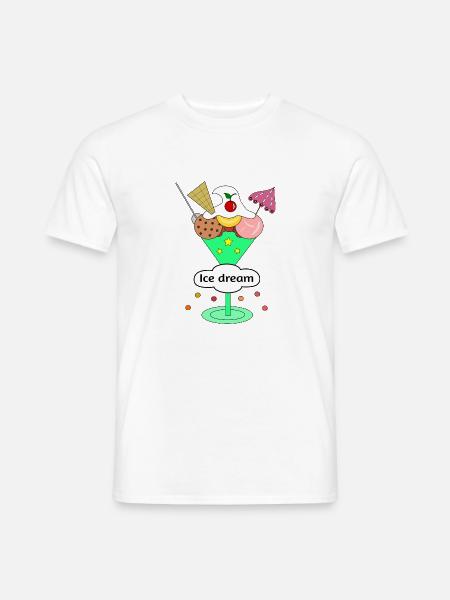 Ice dream - Männer T-Shirt - Weiß