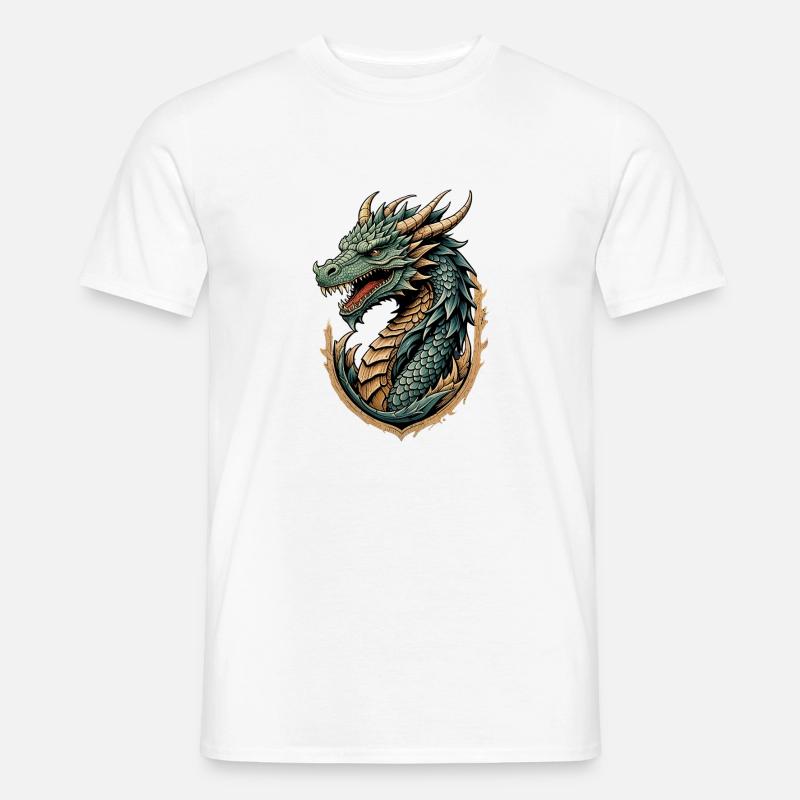 Das Drachenwappen - Männer T-Shirt - Weiß