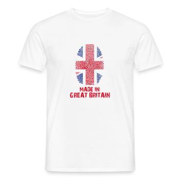 Großbritannien Flagge - Made in Great Britain Gesc - Männer T-Shirt - Weiß - Vorne - AI Model Male 178 dark (178cm)
