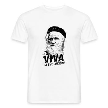 VIVA la evolucion Darwin Biologie - Männer T-Shirt - Weiß - Vorne - AI Model Male 178 dark (178cm)
