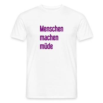 Les gens vous fatiguent - Drôle de dicton - T-shirt homme - blanc - Devant - AI Model Male 178 dark (178cm)