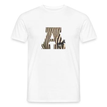 zèbre a - T-shirt homme - blanc - Devant - AI Model Male 178 dark (178cm)
