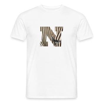 zèbre n - T-shirt homme - blanc - Devant - AI Model Male 178 dark (178cm)